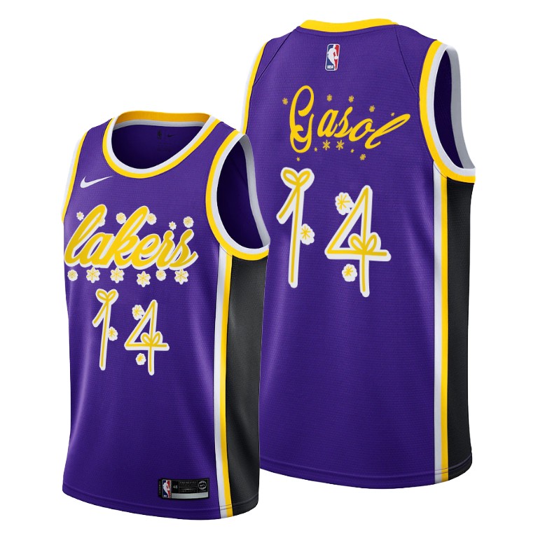Men's Los Angeles Lakers Marc Gasol #14 NBA Special Edition Night Festive 2020 Christmas Icon Edition Purple Basketball Jersey GHH7783YW